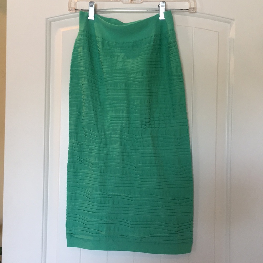Mint green pencil skirt